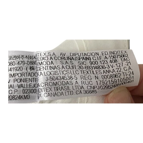 Zara Womens Pants Trouser XXL Ecru Geometric Printed Satin Effect 2761/027 NWT - Picture 9 of 16